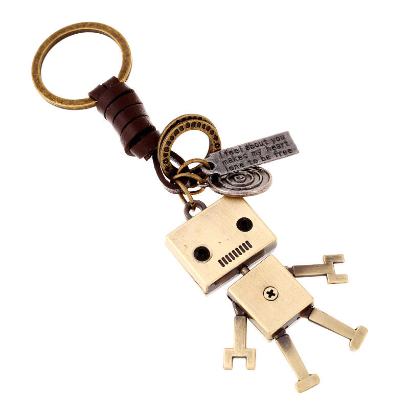 Bag pendant creative robot key chain