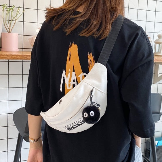Trendy Korean Canvas Waist Bag