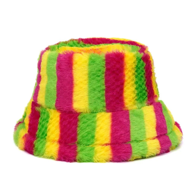 Panama Zebra Print Plush Velvet Hat