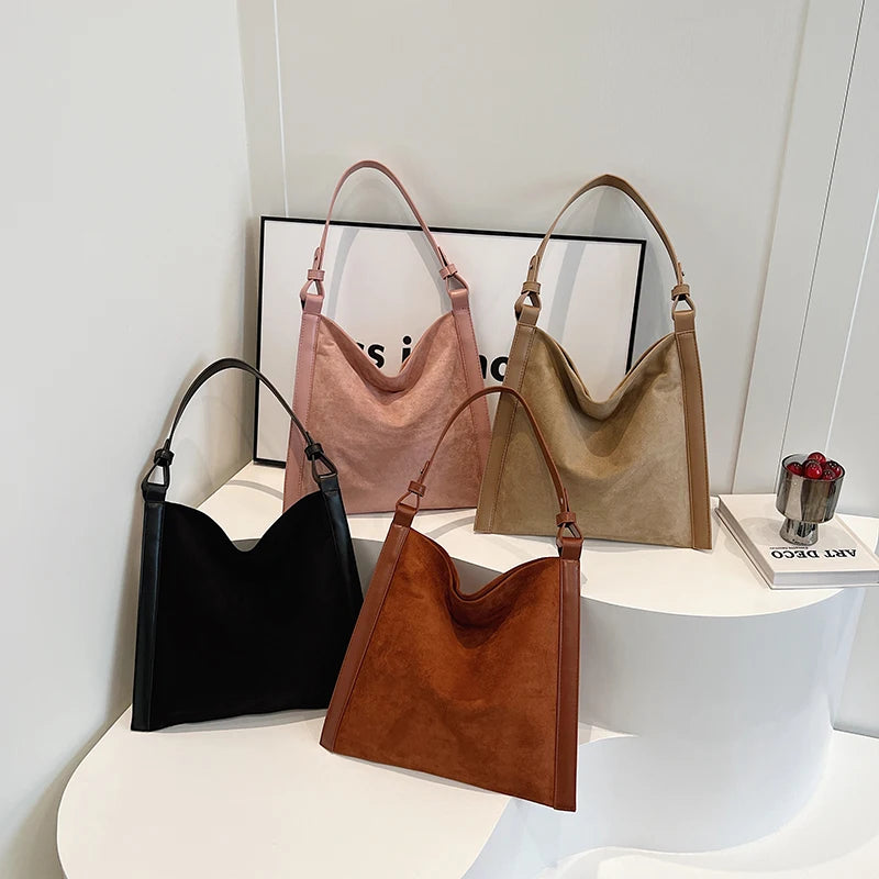 Winter Chic Leather Shoulder Bag