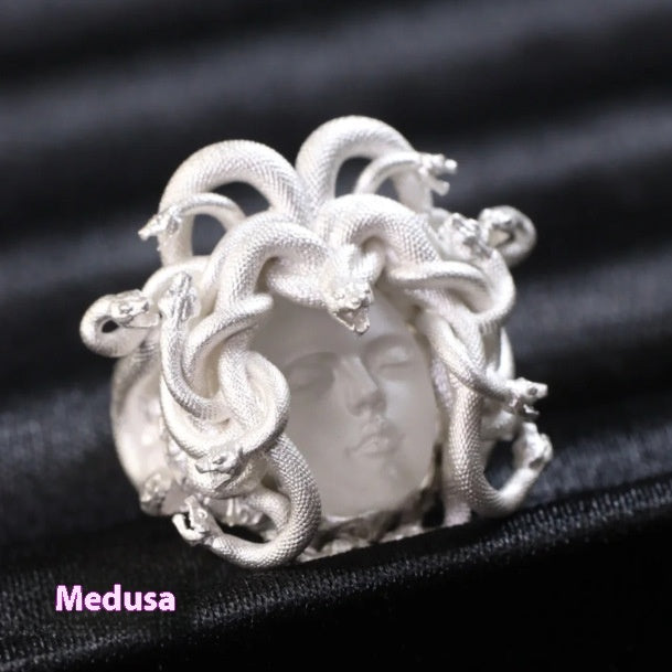 Fashion Creative Medusa Queen Antique Coin Ring
