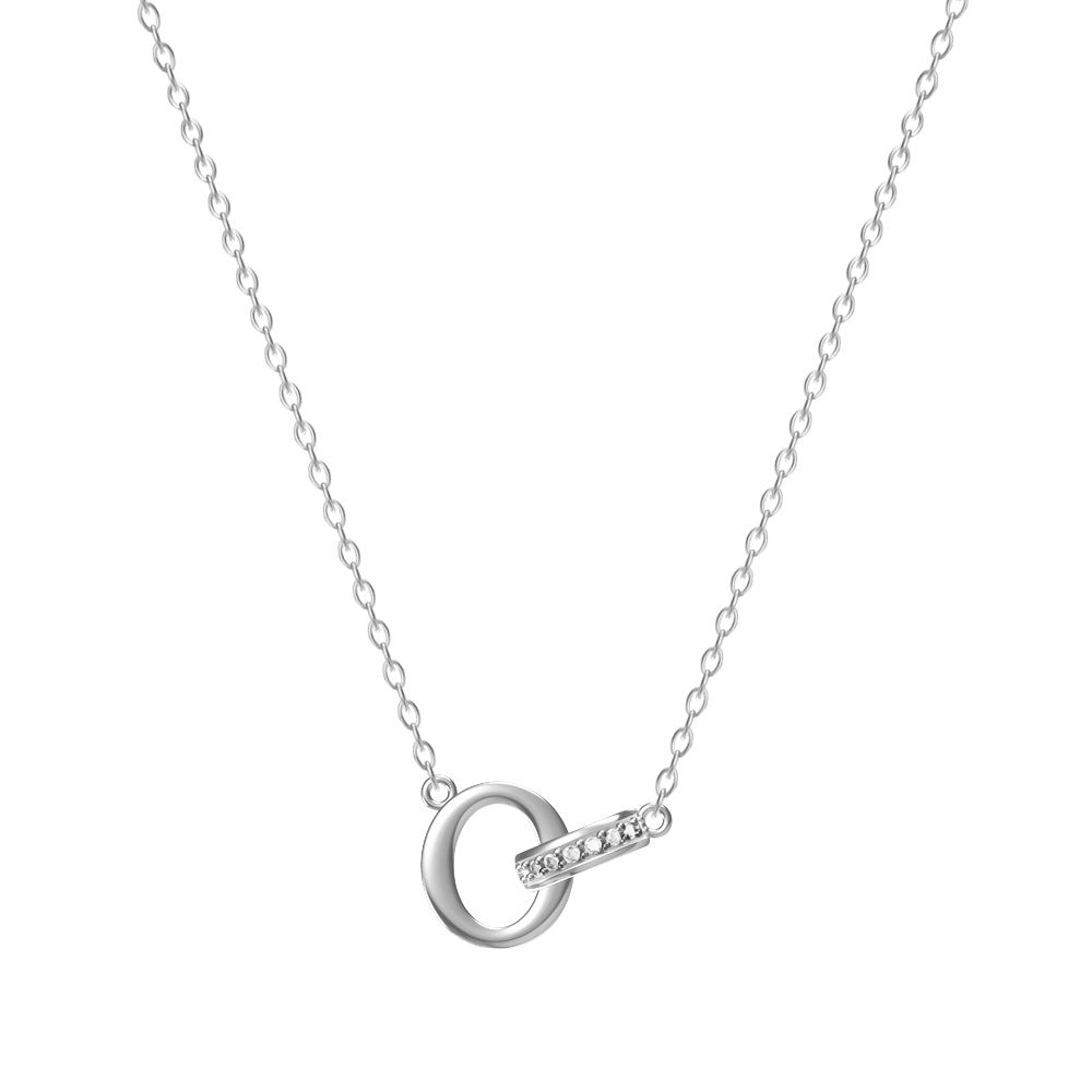 Women's 26-letter Necklace With Diamond Titanium Steel No Fading Clavicle Chain