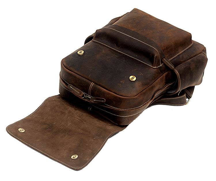 Horse Leather Korean Backpack