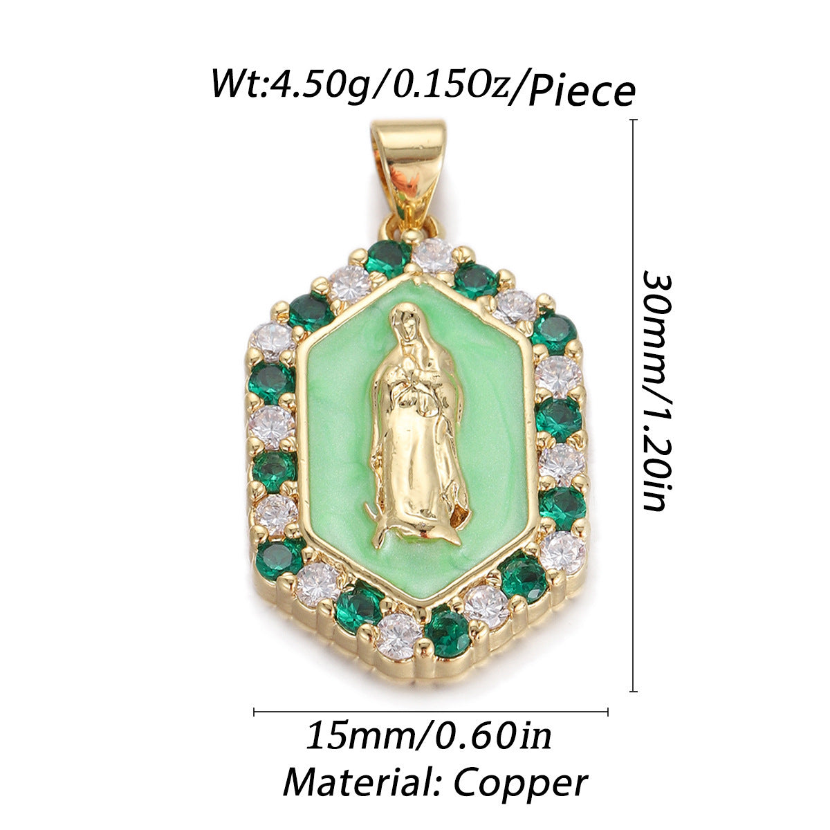 Love Drop Oil Pendant Micro-inlaid Diy Bracelet Necklace Accessories