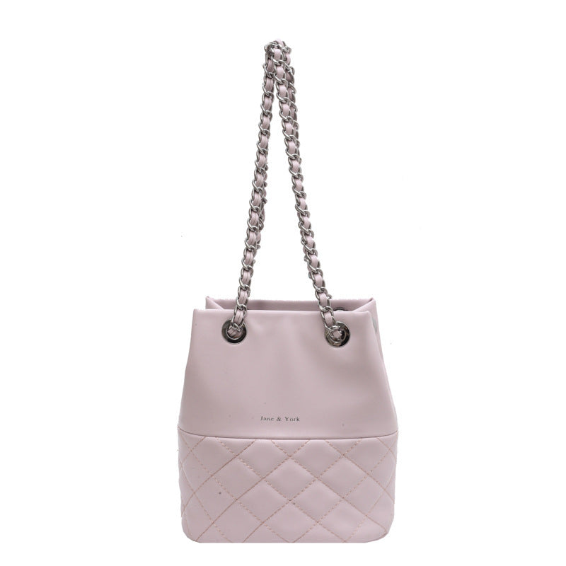 Korean Diamond Texture Bucket Bag