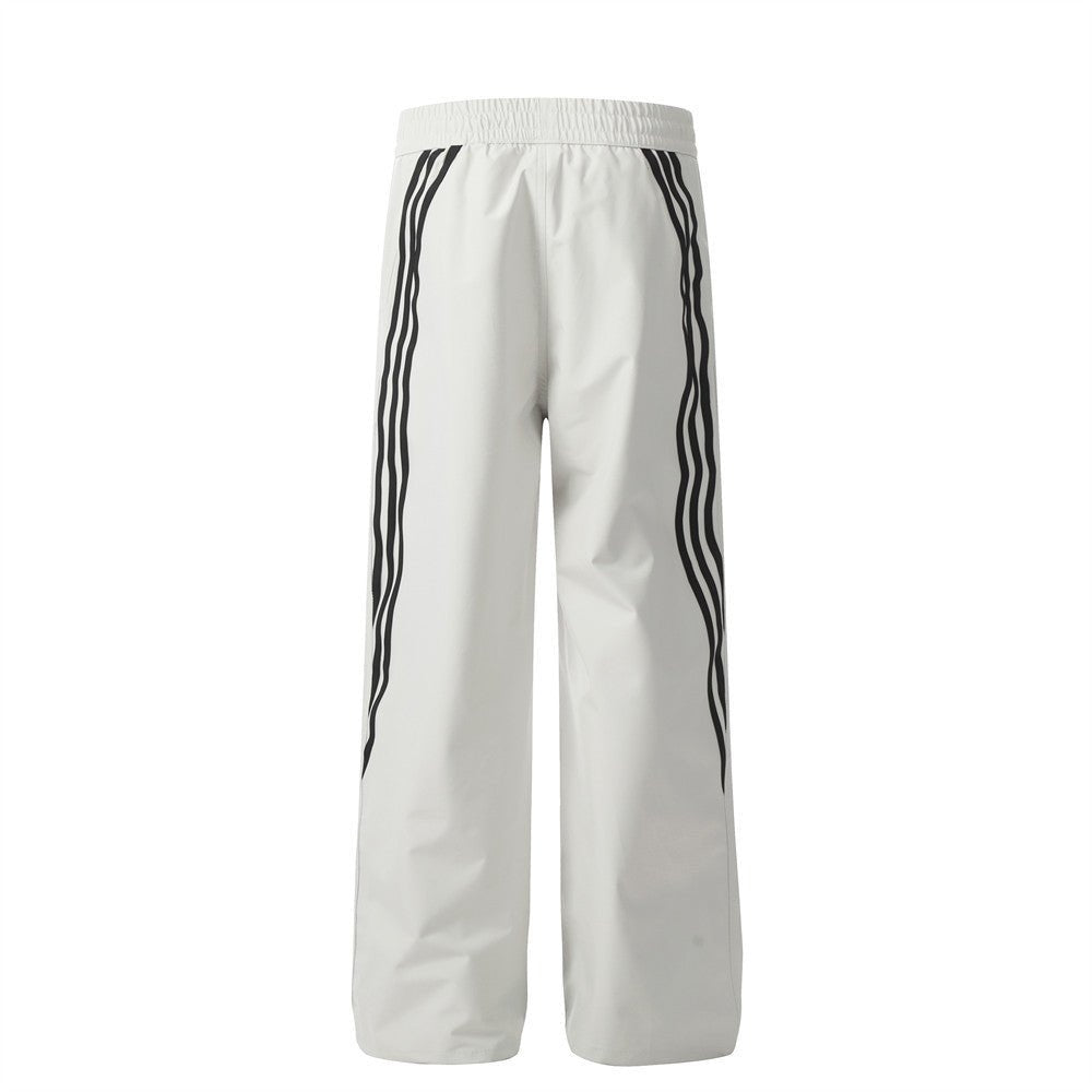 Around Three Bars Patchwork Casual Pants Men - BAGMODA