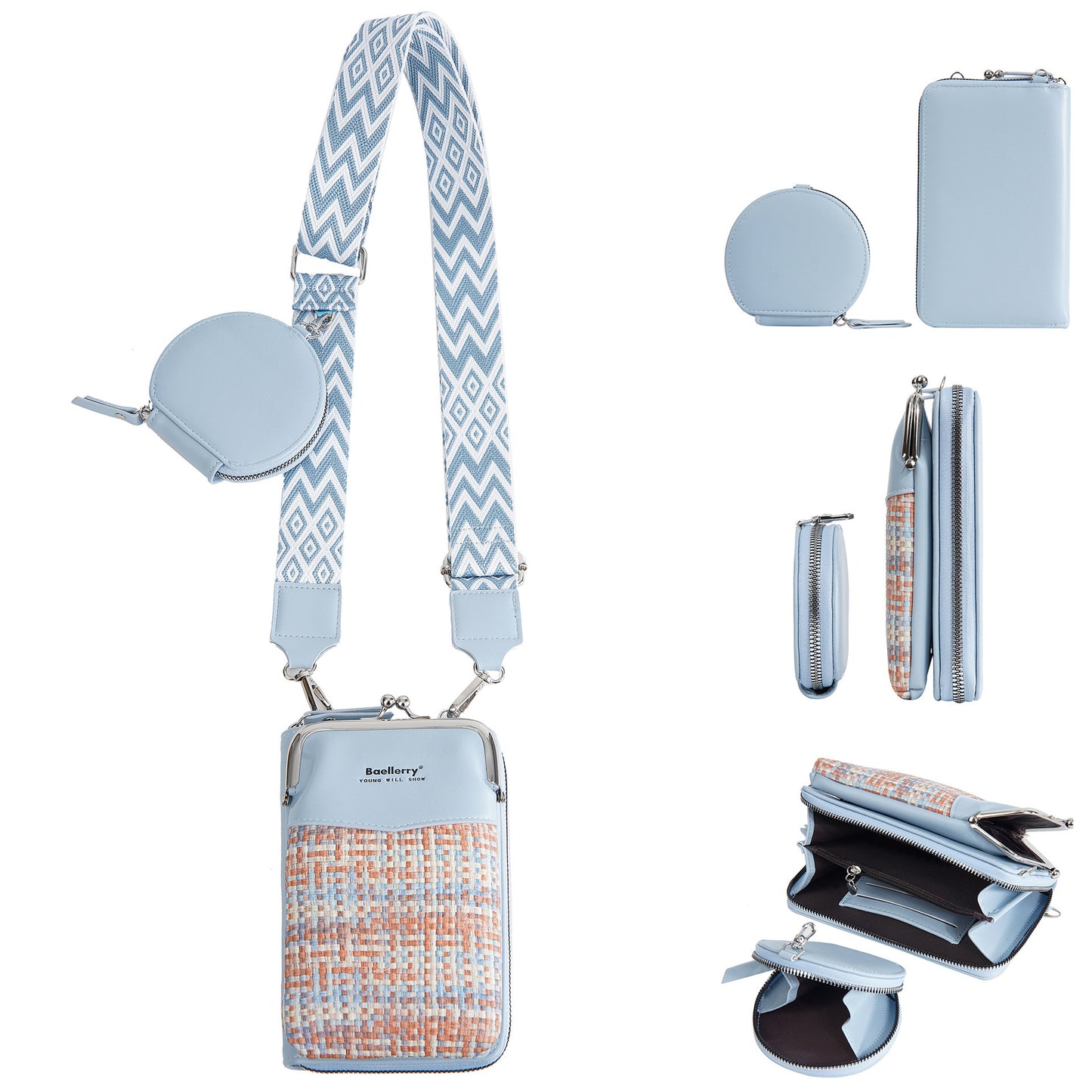 Bolso bandolera para teléfono, mini bolso bandolera para mujer