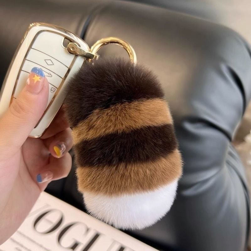 Car Key Ring Pendant Plush Doll