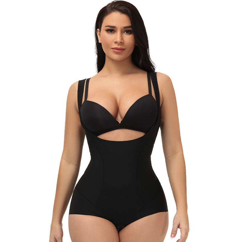 Nicht abfärbende einteilige Shapewear-Shorts, hochelastischer Bauchkorsett-Body