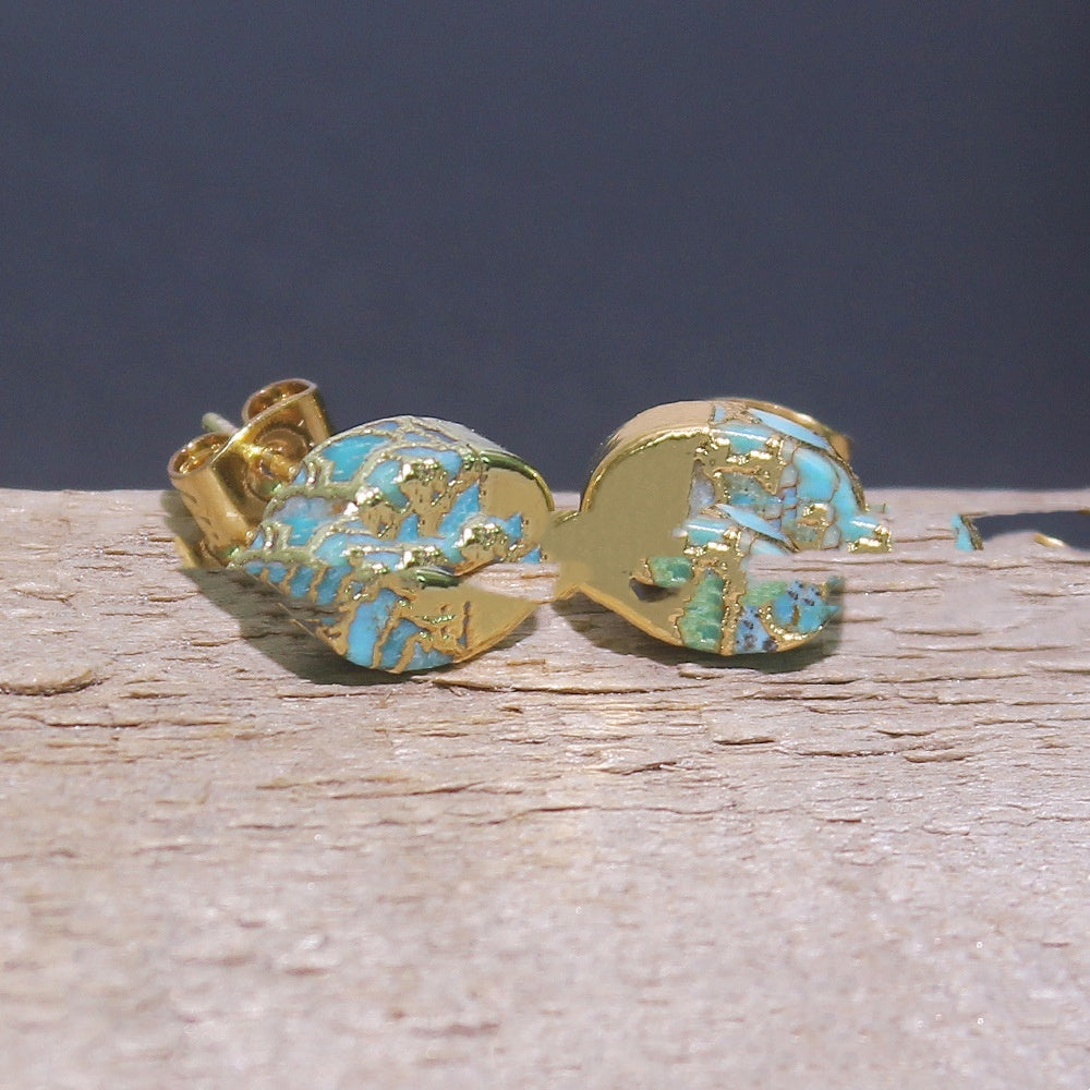 Natural Stone Bohemian Style Stud Earrings