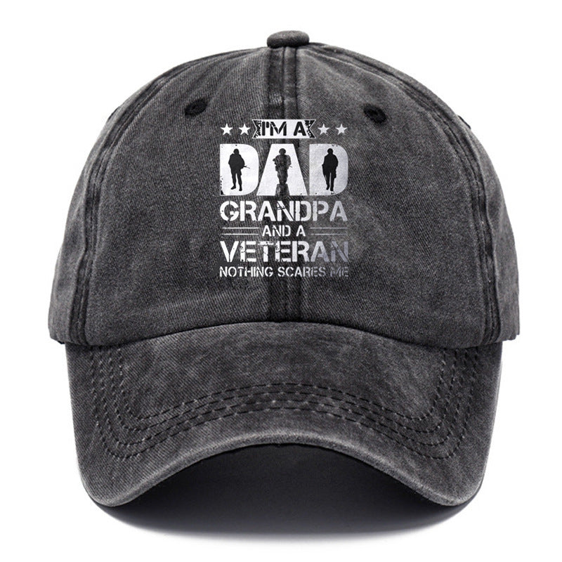 Washed Cotton Printed Old Dad Hat Men's Retro