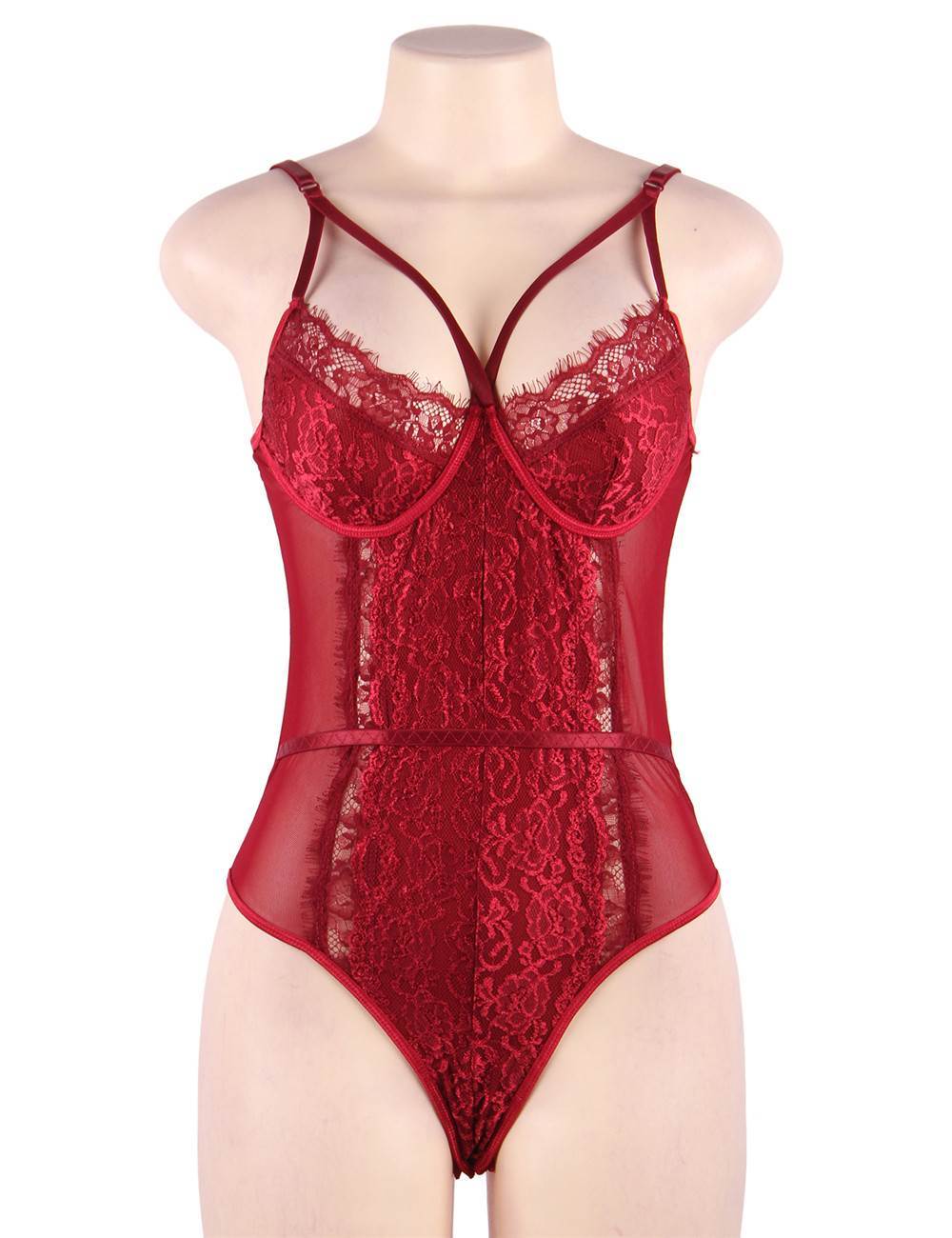 Body de mujer con ropa interior oculta