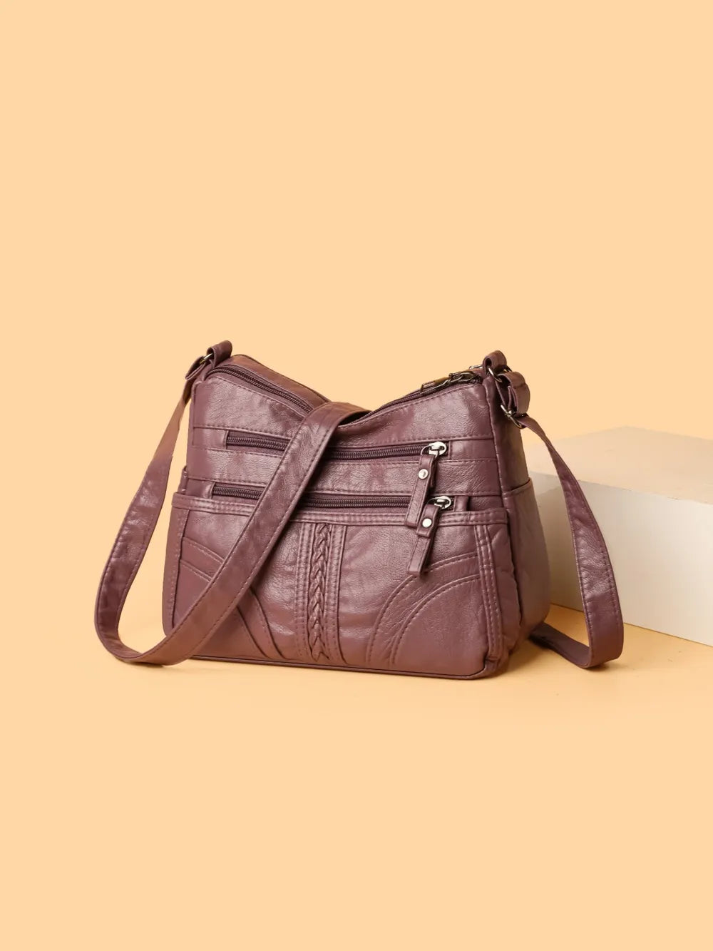 Sleek Leather Shoulder Bag