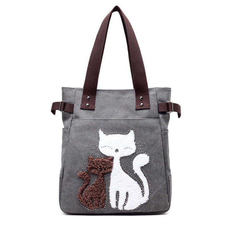 Süße Plüsch-Canvas-Tasche