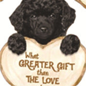 Love Dog Acrylic Key Ring Pendant