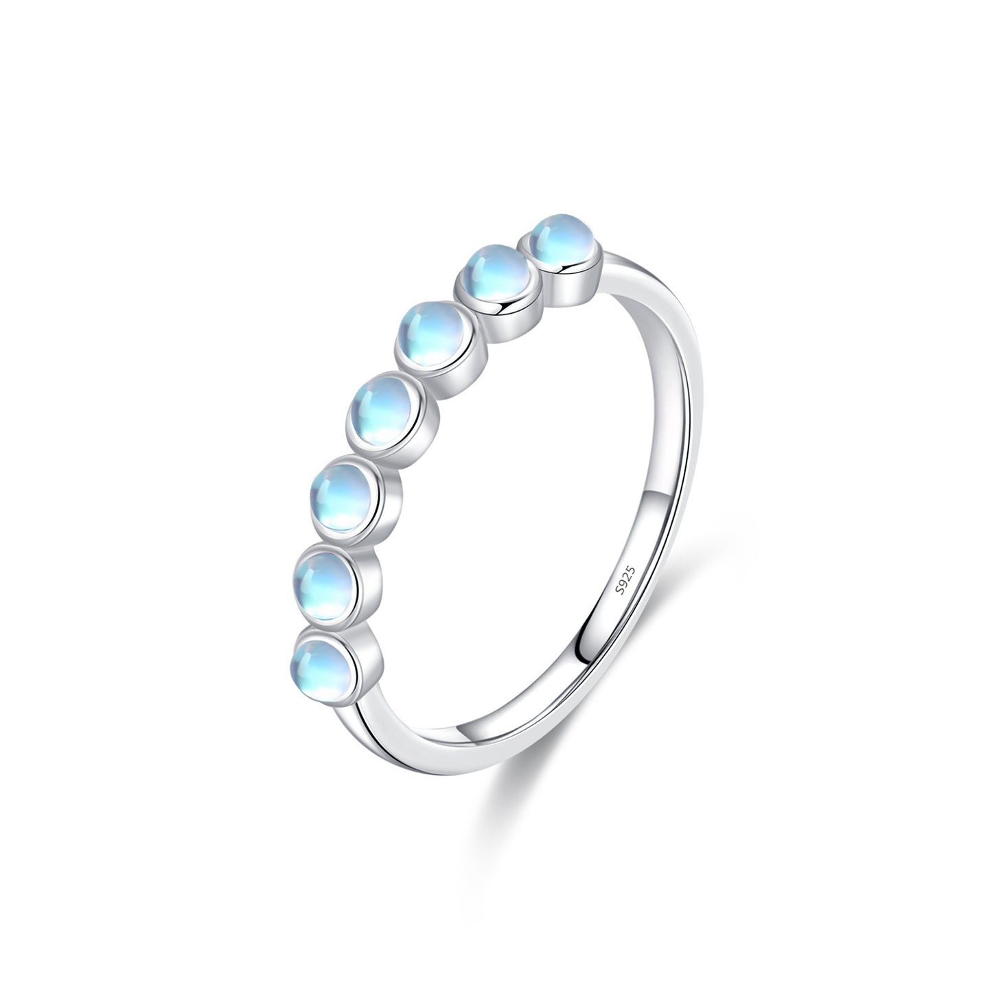 MODIAN MODIAN S925 Sterling Silver Temperamental Moonstone Ring