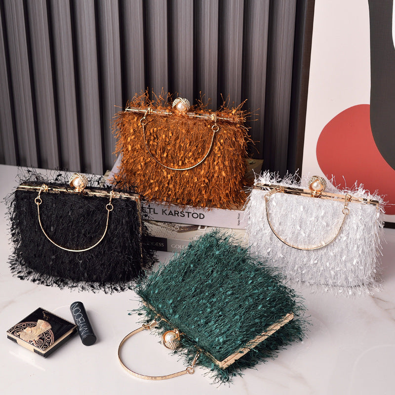 Tassel Party Evening Bag Fashion Luxury Designer Square Bags Crossbody Shoulder Bag Ladies