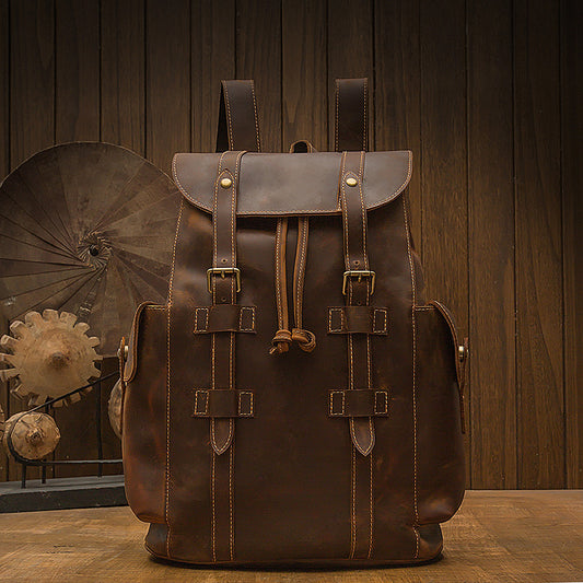 Timberwolf Retro Leather Backpack