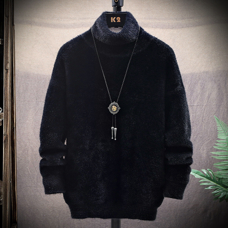 Mink High Collar Sweater Men's Undercoat