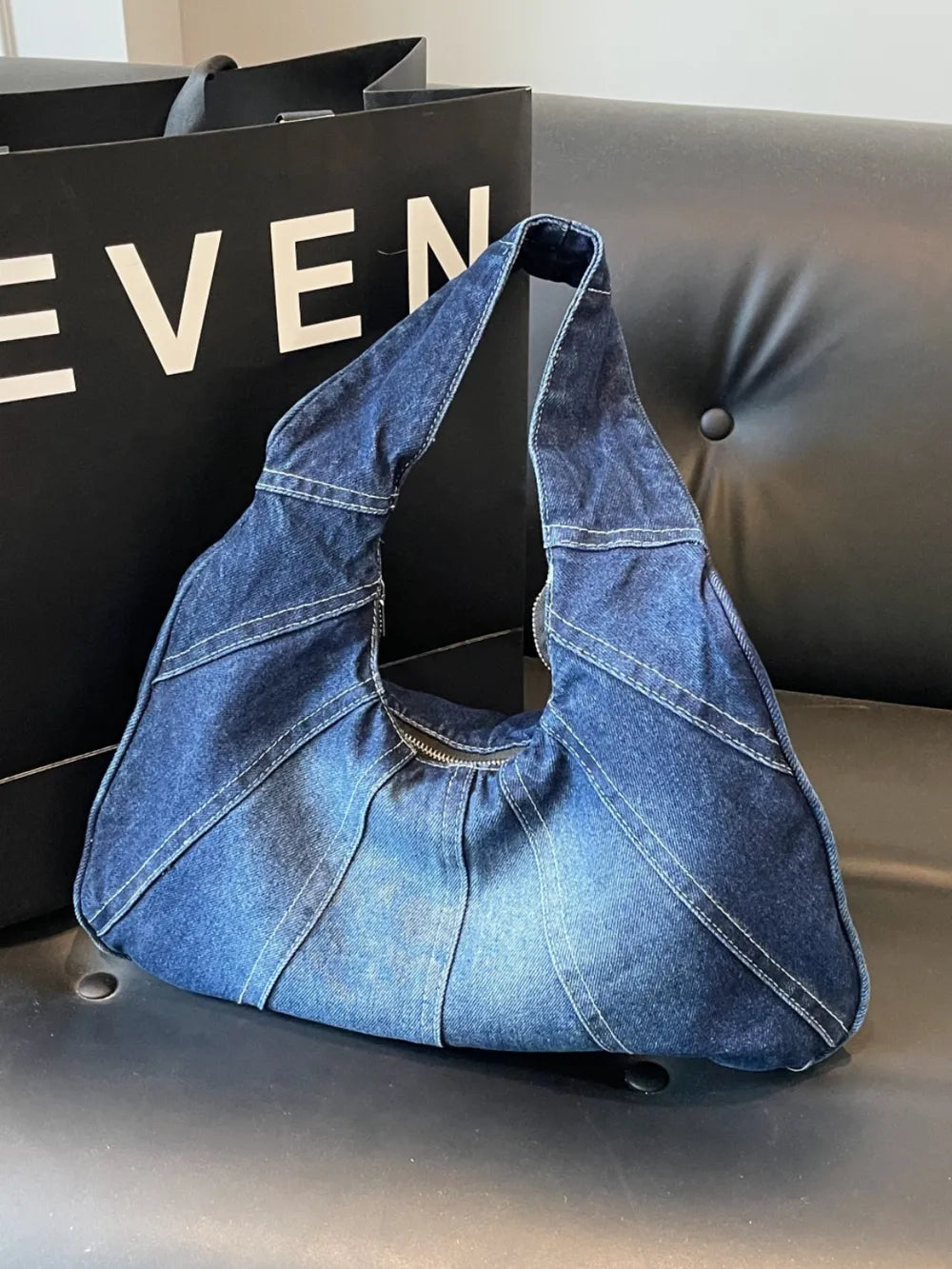 DenimCrescent Chic Bag - BAGMODA