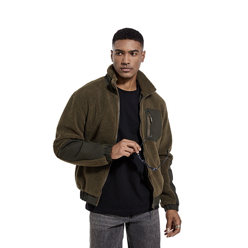 Berber Fleece Coat Men's Autumn And Winter Stand Collar
