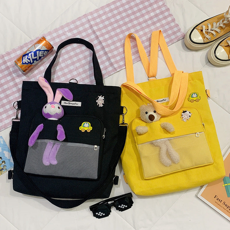 Bear Doll Multi-Purpose Canvas Bag