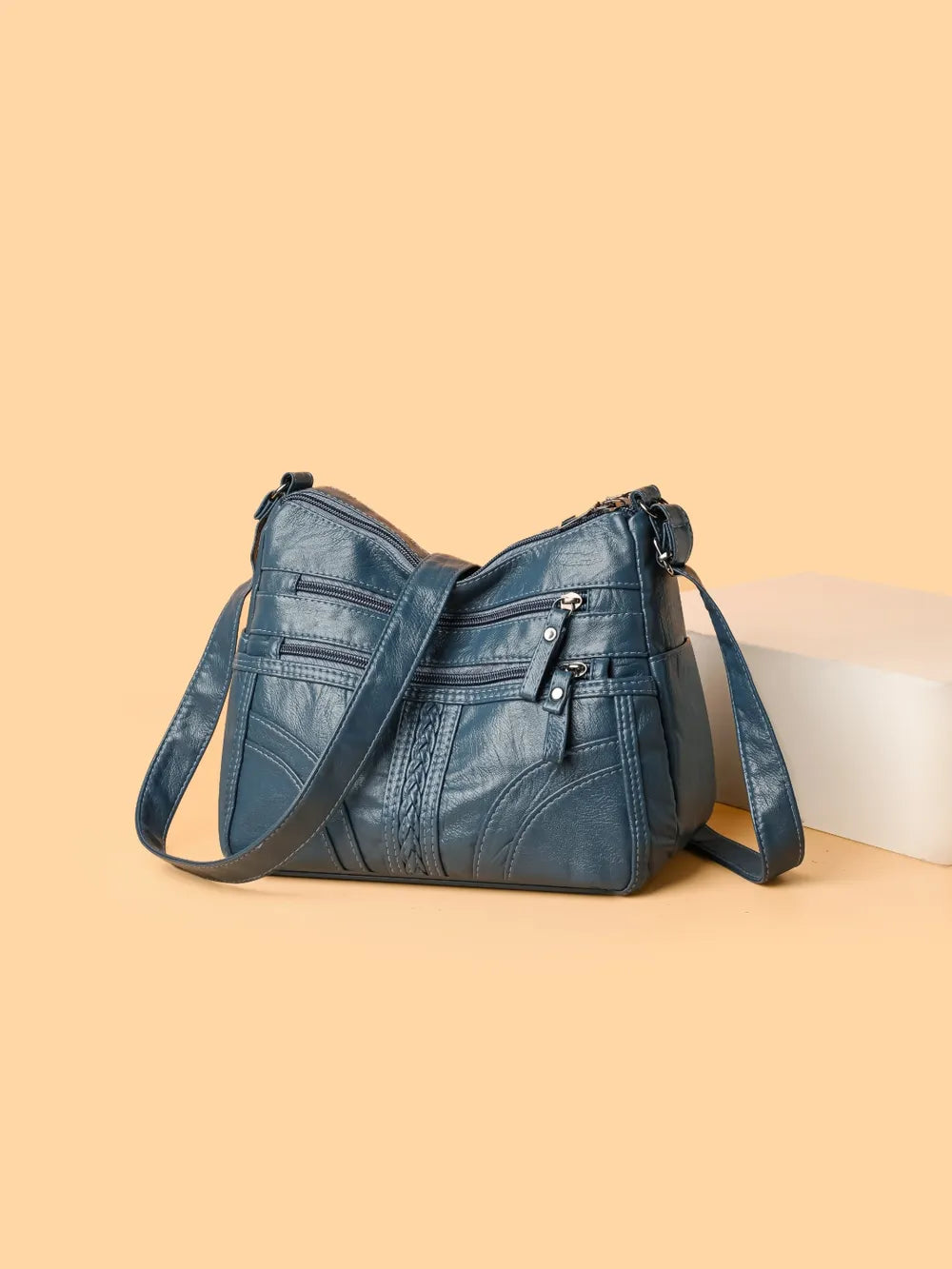 Sleek Leather Shoulder Bag - BAGMODA