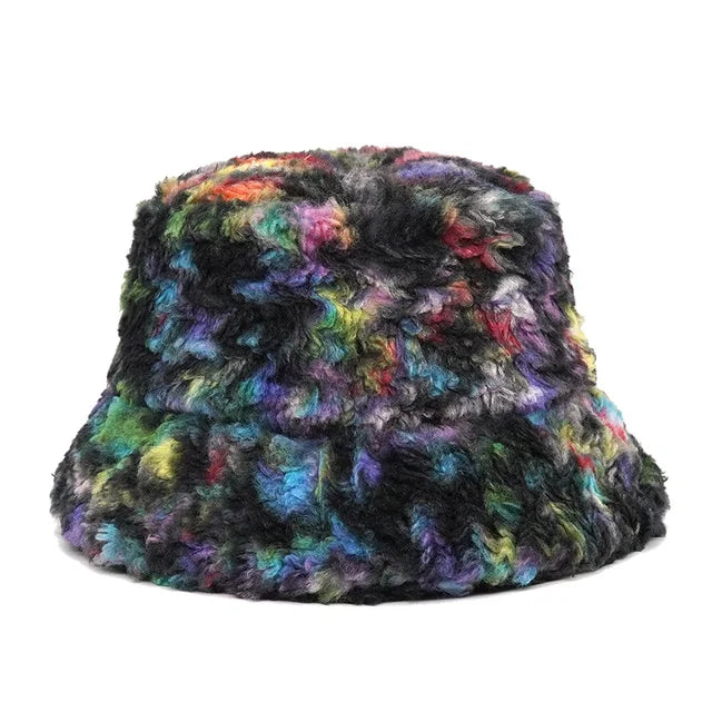 Panama Zebra Print Plush Velvet Hat