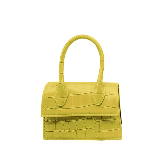 Vibrant Crocodile Pattern Jelly Mini Purse