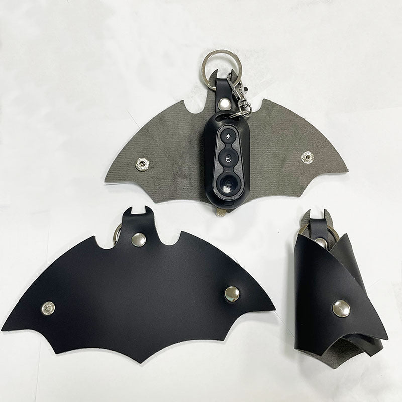 Punk Leather Car Key Ring Package Pendant Protective Case