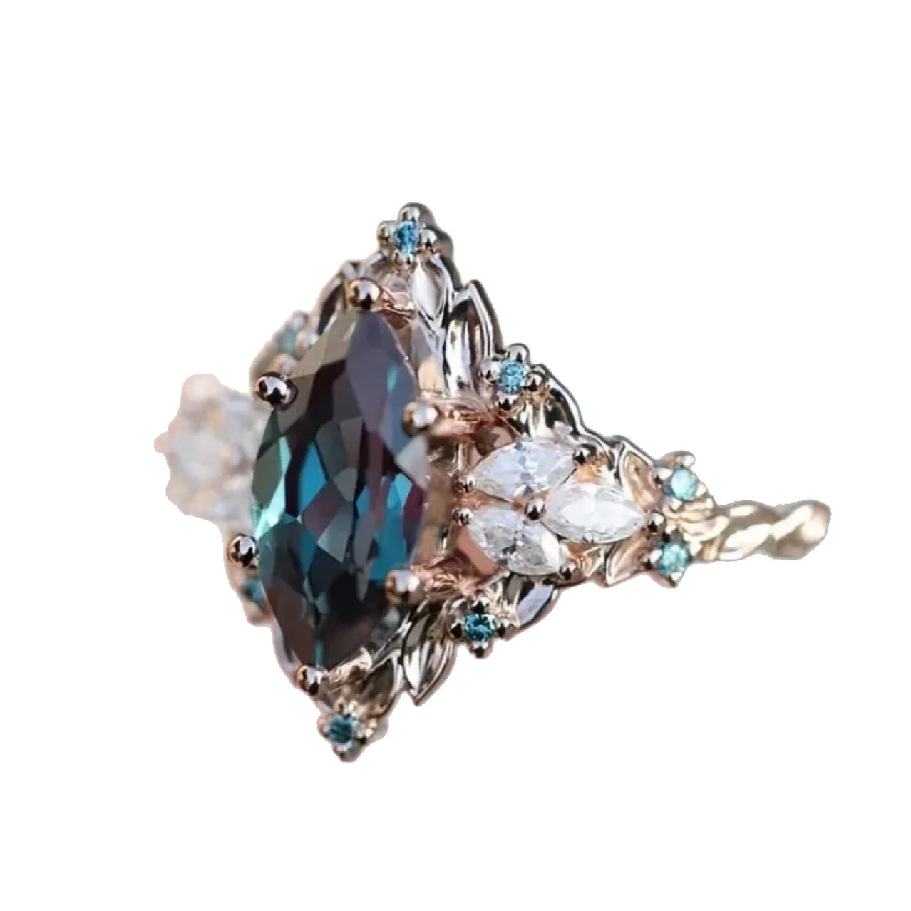 Flowers Retro Hollow Out Brushed Ring Women's Special Interest Light Luxury