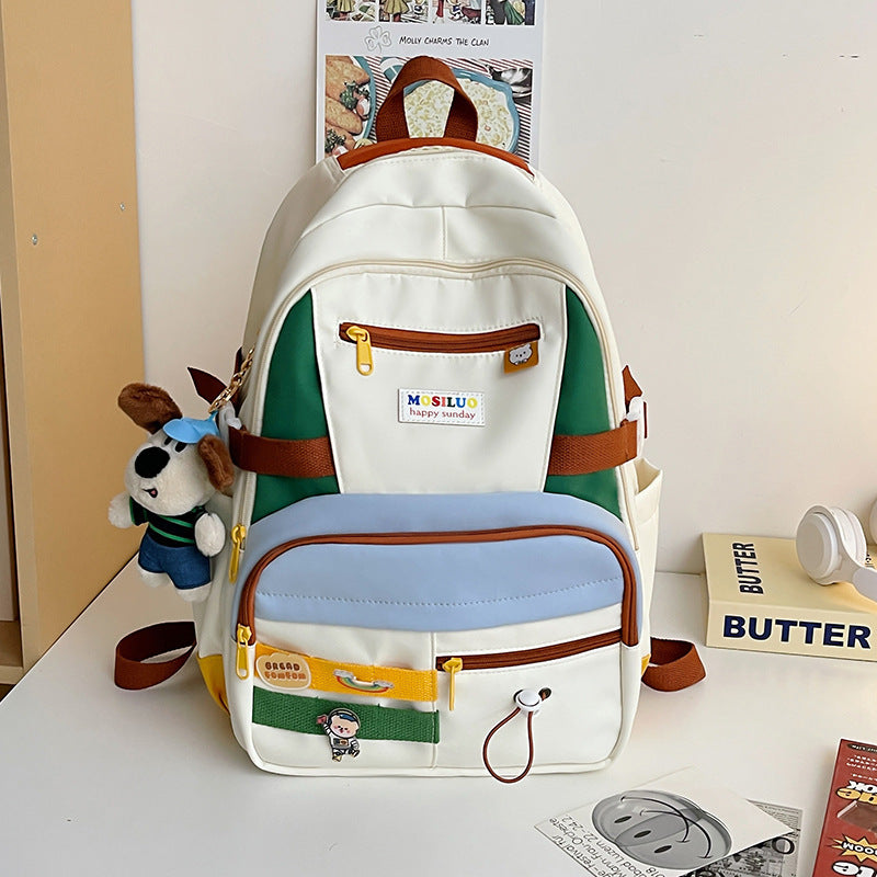 Fashion Color Contrast Large Capacity Travel Backpack