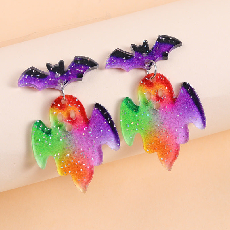 European And American Halloween Series Acrylic Earrings Color