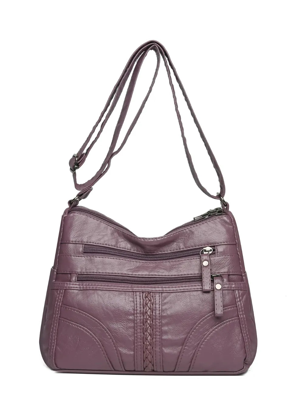 Sleek Leather Shoulder Bag - BAGMODA