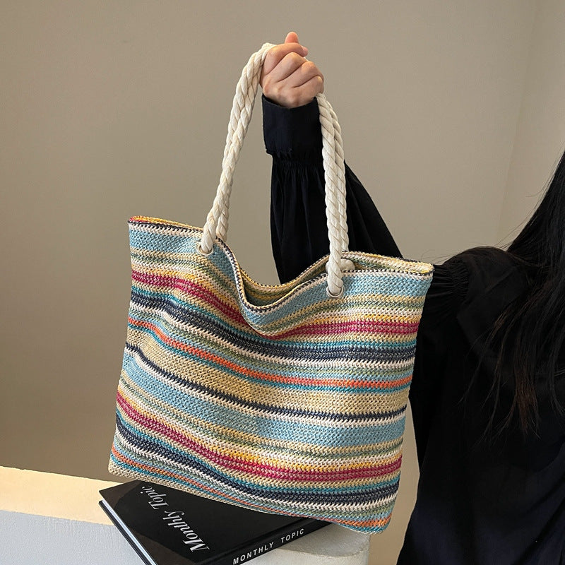 Straw Woven Large Capacity Shoulder Bag