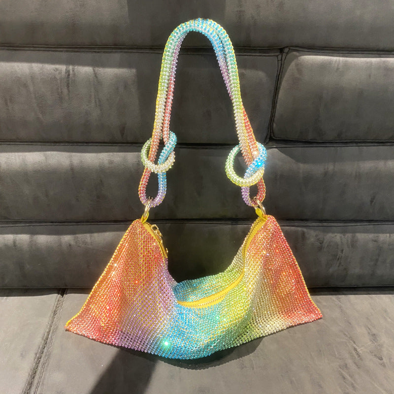 GlitzGlow Rhinestone Underarm Bag