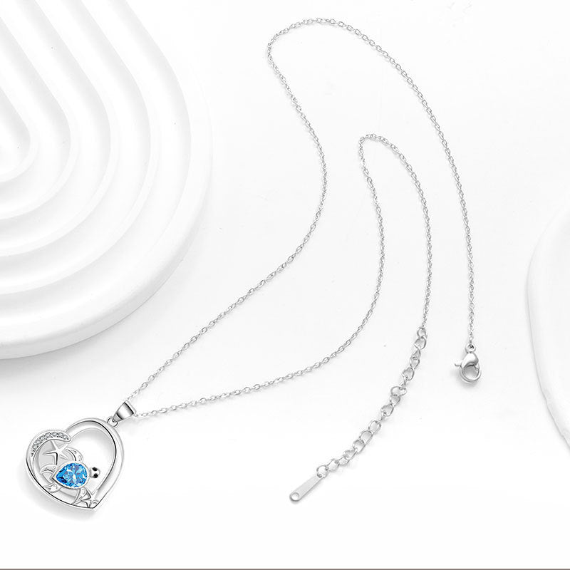 Love Turtle Animal Light Luxury Temperament Gorgeous Full Diamond Necklace
