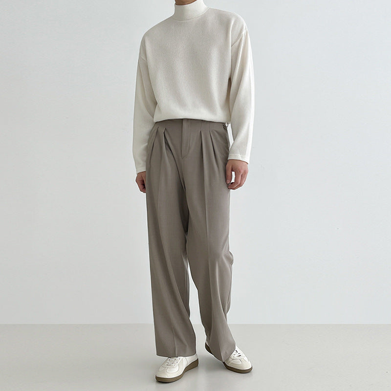 Thickened Versatile Cotton Solid T-shirt Male