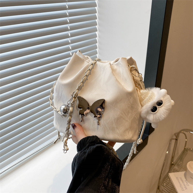 Butterfly Crossbody Bucket Bag