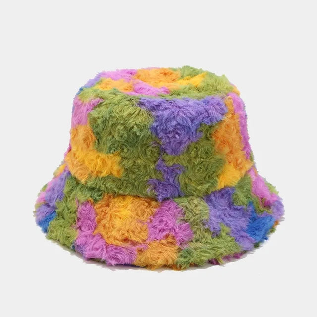 Panama Zebra Print Plush Velvet Hat