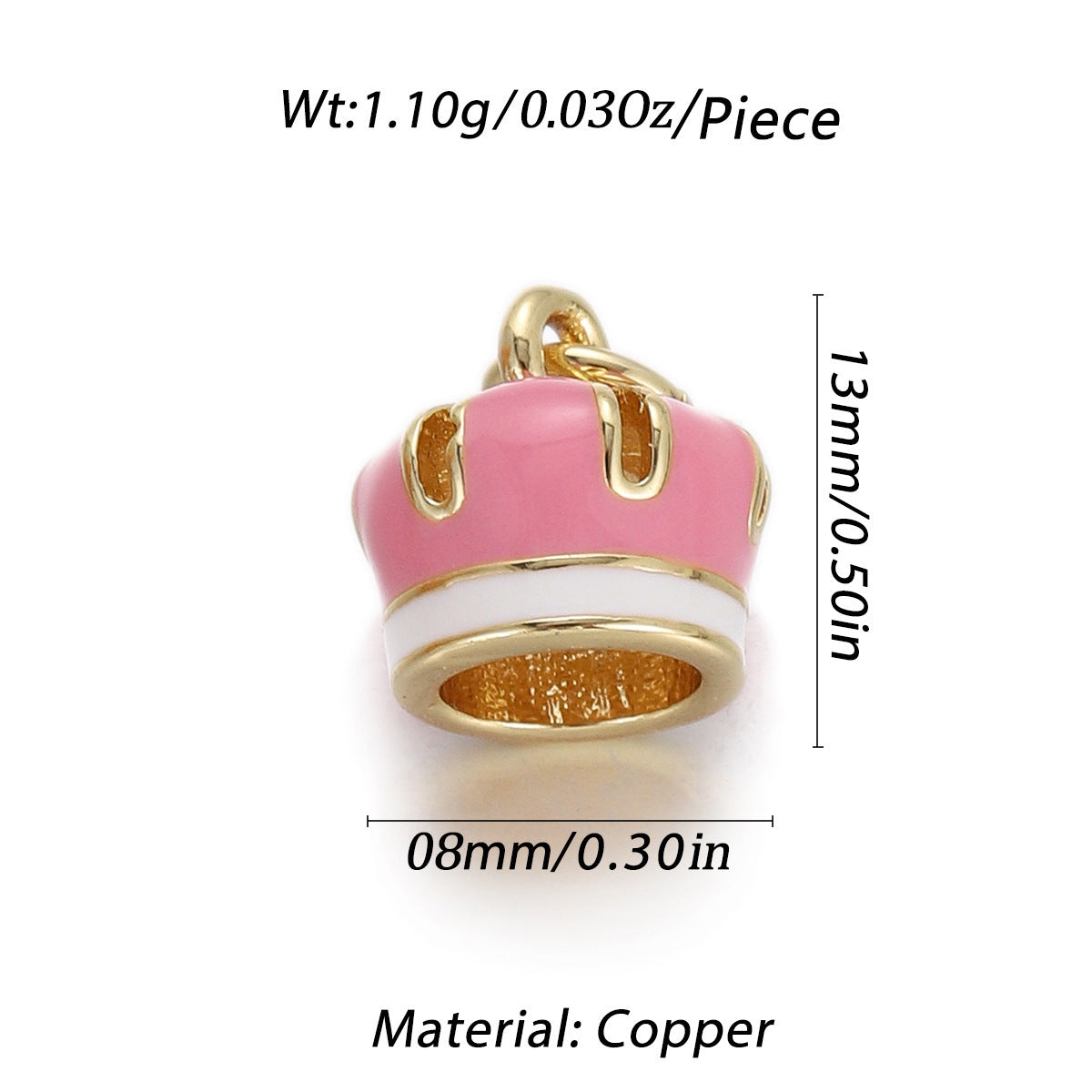 Love Drop Oil Pendant Micro-inlaid Diy Bracelet Necklace Accessories