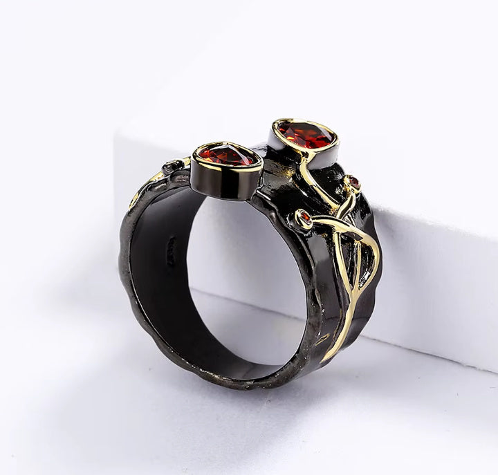 Fashionable And Retro Women's Straight-pull Oval Ring