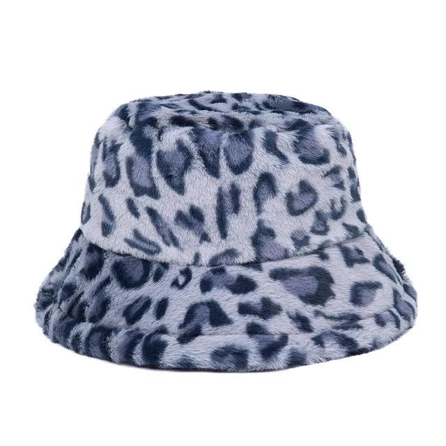 Panama Zebra Print Plush Velvet Hat