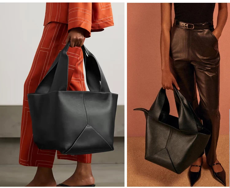 Trendy Suede Splice Tote Bag