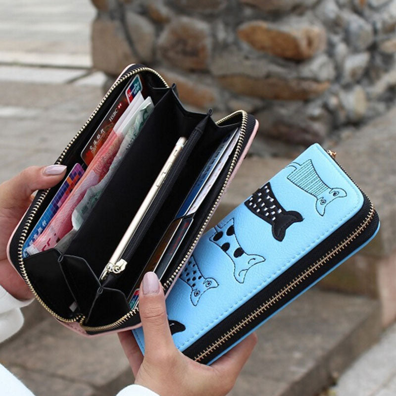 FLYING BIRDS leather wallet