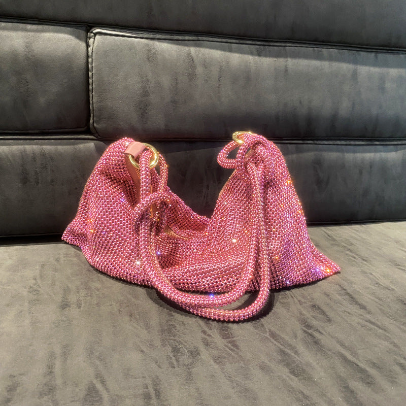 GlitzGlow Rhinestone Underarm Bag