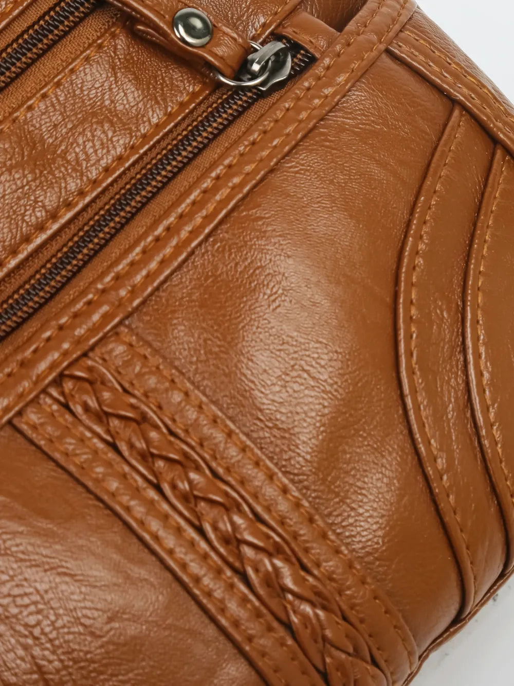 Sleek Leather Shoulder Bag - BAGMODA