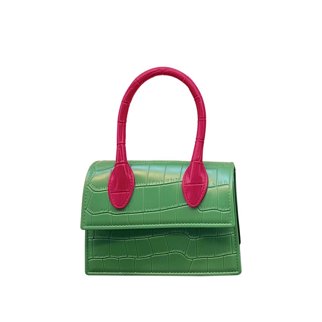 Vibrant Crocodile Pattern Jelly Mini Purse