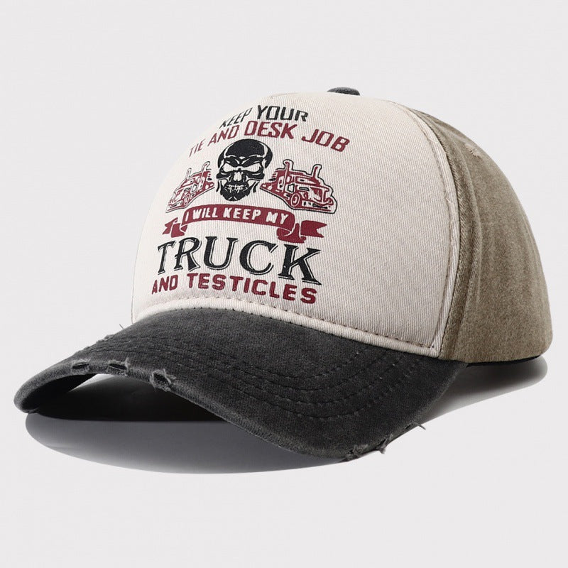 Peaked Hard Top Summer Letter Printing Stylish Baseball Cap