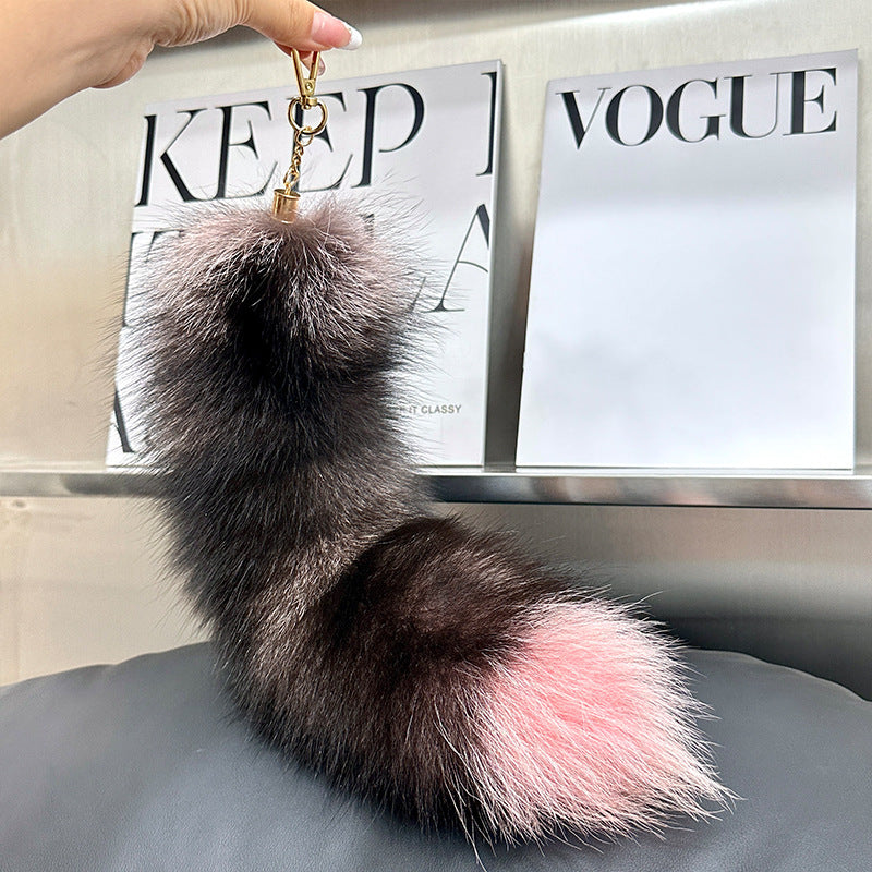 Personalized Plush Fox Tail Pendant Bag Hanging Ornaments